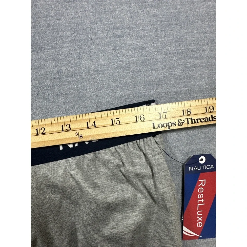 Nautica Rest Luxe Sleepwear Bottoms Men's Pajama Pants NWT Heather Gray Large